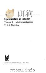 Optimization in industry Volume Ⅱ     PDF电子版封面     