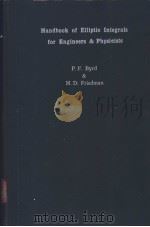 Handbook of Elliptic Itegrals for Engineers & Physics     PDF电子版封面     