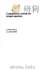 Computational methods for integral equations     PDF电子版封面     