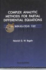 COMPLEX ANALYTIC METHODS FOR PARTIAL DIFFERENTIAL EQUATIONS     PDF电子版封面     