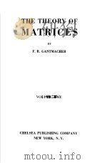 THE THEORY OF MATRICES     PDF电子版封面     