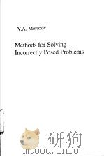 Methods for Solving Incorrectly Posed Problems     PDF电子版封面     