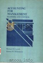 ACCOUNTING FOR MANAGEMENT:PLANNING AND CONTROL（ PDF版）