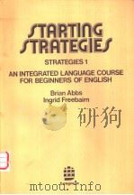 STARTING STRATEGIES STRATEGIES 1     PDF电子版封面     