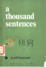 a thousand sentences     PDF电子版封面     