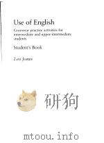 Use of English Student's Book     PDF电子版封面    Leo Jones 