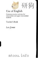 Use of English Teacher's Book     PDF电子版封面    Leo Jones 