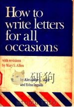 HOW TO WRITE LETTERS FOR ALL OCCASIONS     PDF电子版封面     