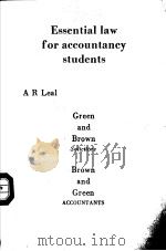 ESSENTIAL LAW FOR ACCOUNTANCY STUDENTS     PDF电子版封面     