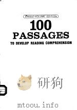 100 PASSAGES TO DEVELOP READING COMPREHENSION     PDF电子版封面     