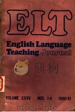 ENGLISH LANGUAGE TEACHING JOURNAL VOLUME 35 NOS 1-4     PDF电子版封面     