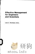 EFFECTIVE MANAGEMENT FOR ENGINEERS AND SCIENTISTS（ PDF版）