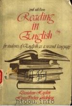 Reading in english for students of english as a second language     PDF电子版封面     