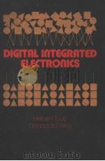 Digital Integrated Electronics     PDF电子版封面     