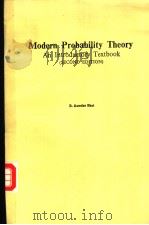 Modern Probability Theory An Introductory Textbook （SECOND EDITION）（ PDF版）