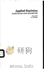 Applied Statistics PRINCIPLES AND EXAMPLES（ PDF版）