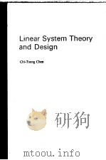 linear system theory and design P662     PDF电子版封面     