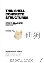 THIN SHELL CONCRETE STRUCTURES     PDF电子版封面     