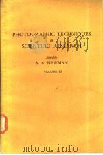 PHOTOGRAPHIC TECHNIQUES IN SCIENTIFIC RESEARCH     PDF电子版封面     