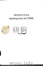 PERSPECTIVES Sociolinguistics and tesol     PDF电子版封面     