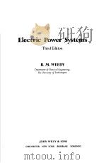 Electric Power Systems     PDF电子版封面     