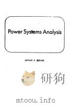 Power Systems Analysis     PDF电子版封面     