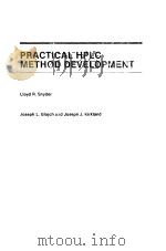 PRACTICAL HPLC METHOD DEVELOPMENT     PDF电子版封面     