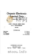 Organic Electronic Spectral Data Volume XII 1970     PDF电子版封面     