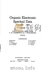 Organic Electronic Spectral Data Volume XI 1969     PDF电子版封面     