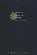 CRYSTAL DATA DETERMINATIVE TABLES Third Edition  Volume 3：ORGANIC COMPOUNDS  1967-1974  MONOCLINIC     PDF电子版封面    J.D.H.Donnay 