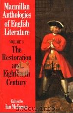 Macmillan Anthologies of English Literature VOLUME 3     PDF电子版封面     