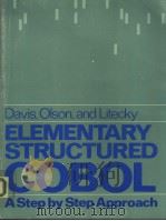 ELEMENTARY STRUCTURED COBOL     PDF电子版封面     