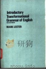 Introductory Transformational Grammar of English（ PDF版）