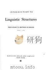 INTRODUCTION TO LINGUISTIC STRUCTURES     PDF电子版封面     