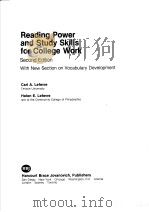 Reading Power and Study Skills for College Work     PDF电子版封面     