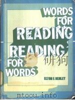 Words for Reading Reading for Words     PDF电子版封面     