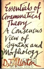 Essentials of grammatical Theory     PDF电子版封面     