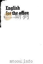 English for the Office     PDF电子版封面     