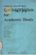 Reading English for Academic Study     PDF电子版封面     