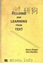 READING AND LEARNING FROM TEXT     PDF电子版封面     