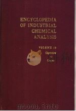 ENCYCLOPEDIA OF INDUSTRIAL CHEMICAL ANALYSIS VOLUME 10     PDF电子版封面     