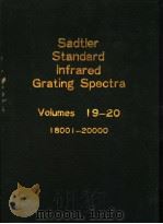 Sadtler Standard Infrared Grating Spectra Volumes 19-20     PDF电子版封面     