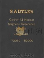 SADTLER Carbon-13 Nuclear Magnetic Resonance Spectra Vols.37-40     PDF电子版封面     