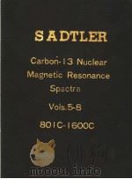 SADTLER Carbon-13 Nuclear Magnetic Resonance Spectra Vols.5-8     PDF电子版封面     