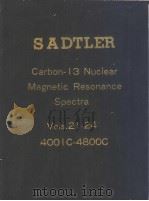 SADTLER Carbon-13 Nuclear Magnetic Resonance Spectra Vols.21-24     PDF电子版封面     