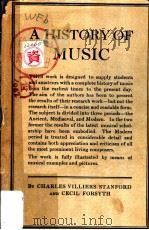 A HISTORY OF MUSIC   1947  PDF电子版封面    CHARLES VILLIERS STANFORD CESI 