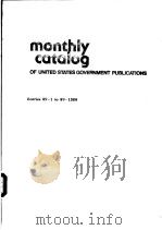 MONTHLY CATALOG OF UNITED STATES GOVERNMENT PUBLICATIONS   1989  PDF电子版封面     