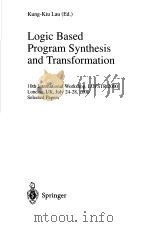 Logic Based Program Synthesis and Transformation     PDF电子版封面     
