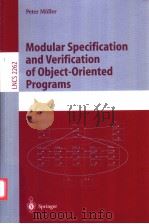 Modular Specification and Verification of Object-Oriented Programs     PDF电子版封面     