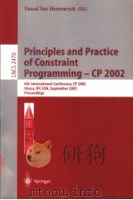 Principles and Practice of Constraint Programming-CP 2002     PDF电子版封面     
